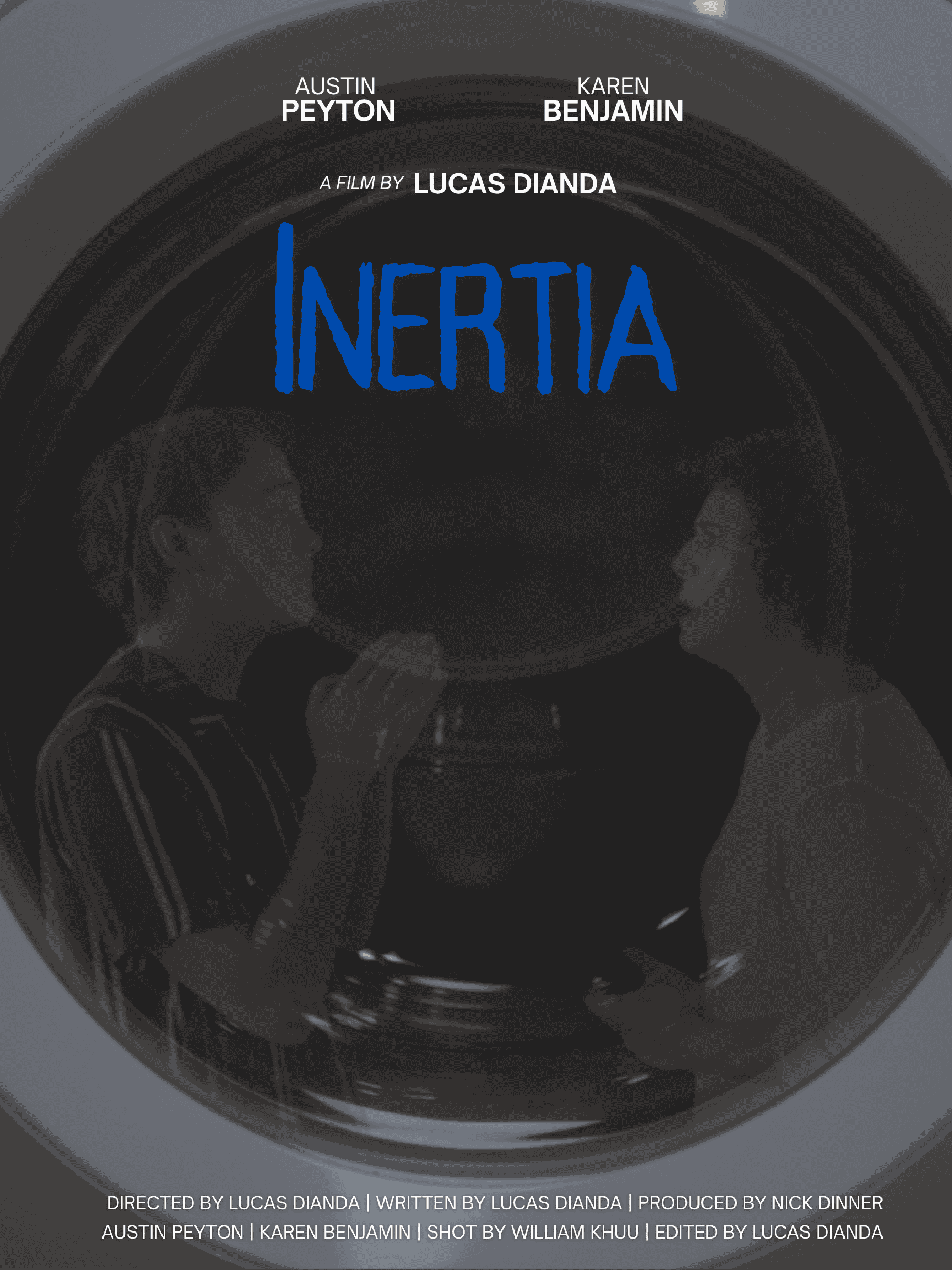 An almost transparent image on a reflective surface of a mother and son arguing. Inertia, directed and written and edited by Lucas Dianda, produced by Nick Dinner, featuring Austin Peyton and Karen Benjamin, shot by William Khuu