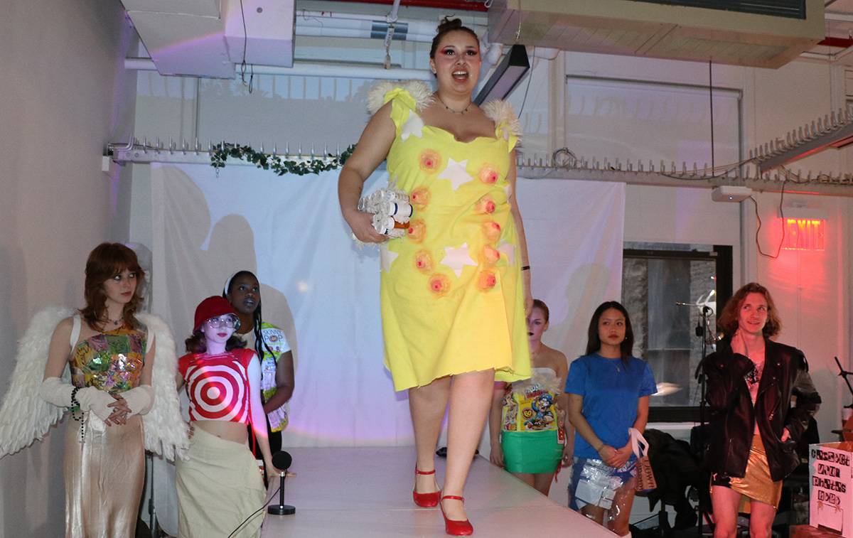 Upcycled fashion show at past jam house