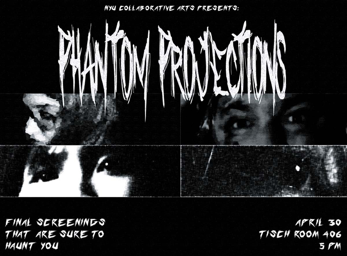 Black and white poster featuring 4 closeups on eyes. Text replicated in article