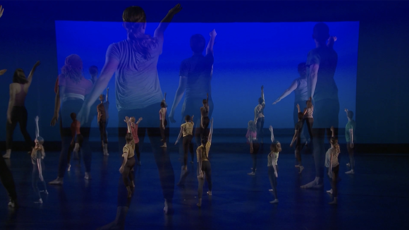 Students from NYU Tisch Dance in "Under the Whale"