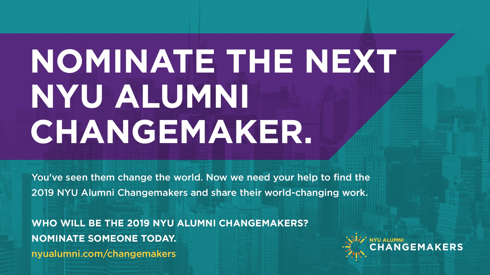 NYU Alumni Changemaker