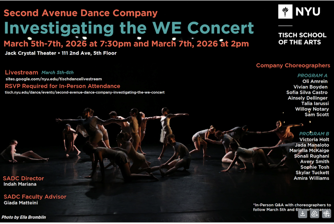 Second Avenue Dance Company: Investigating the WE Concert