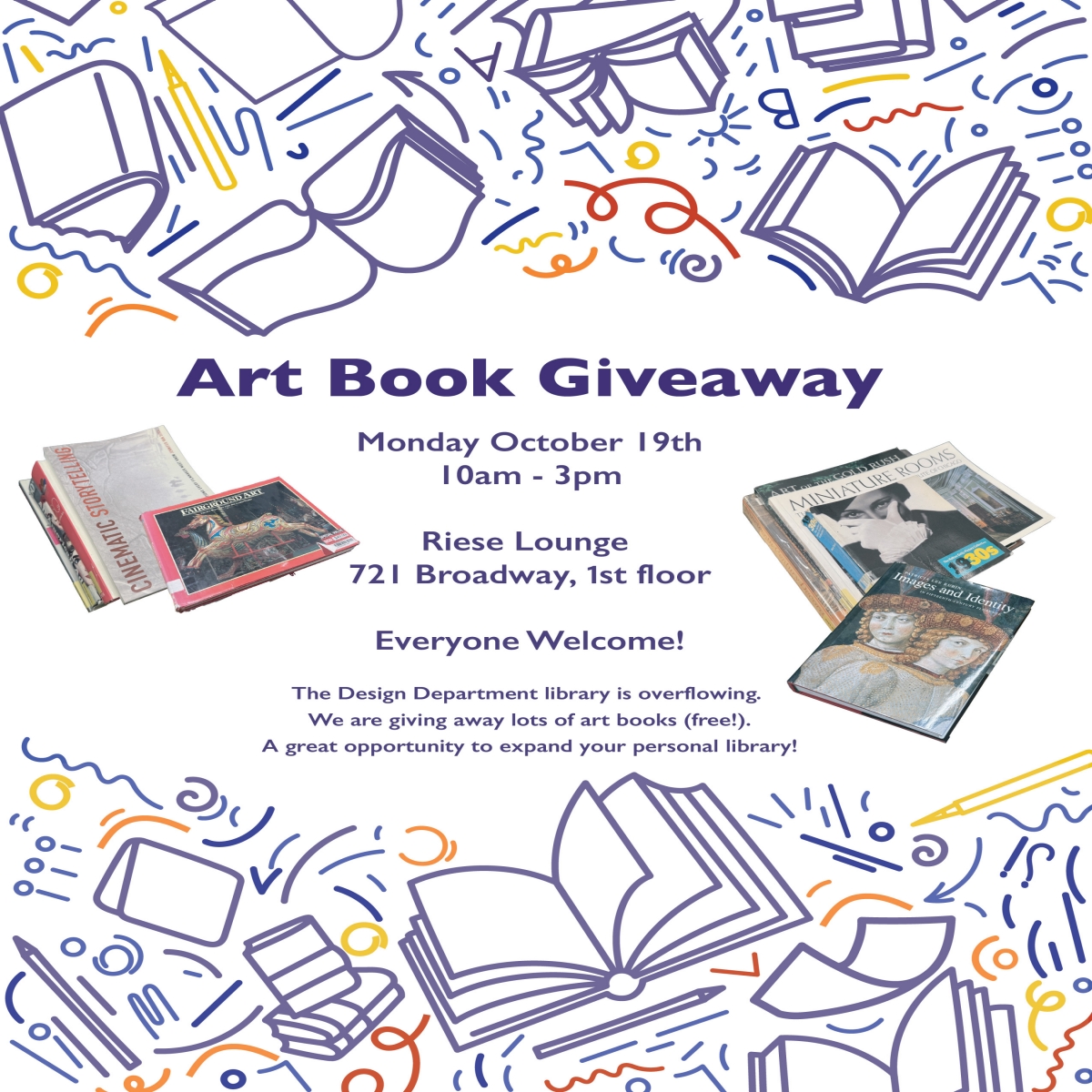 poster for the art book giveaway date 10-3pm on October 19th