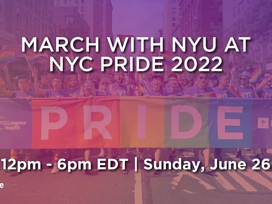 March with NYU at the 2022 NYC Pride March!