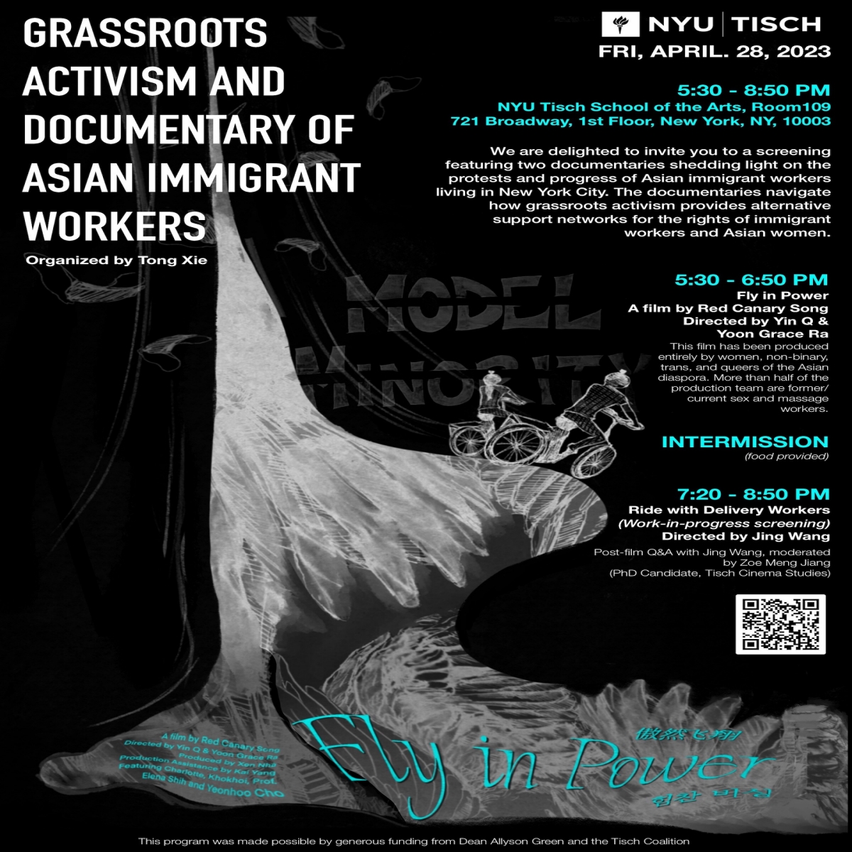 Grassroots Activism and documentary of asian immigrant workers flyer