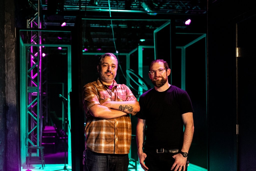 Rubén Polendo, the founder of Theater Mitu, and Justin Nestor, its associate artistic director, inside its new home in Gowanus.