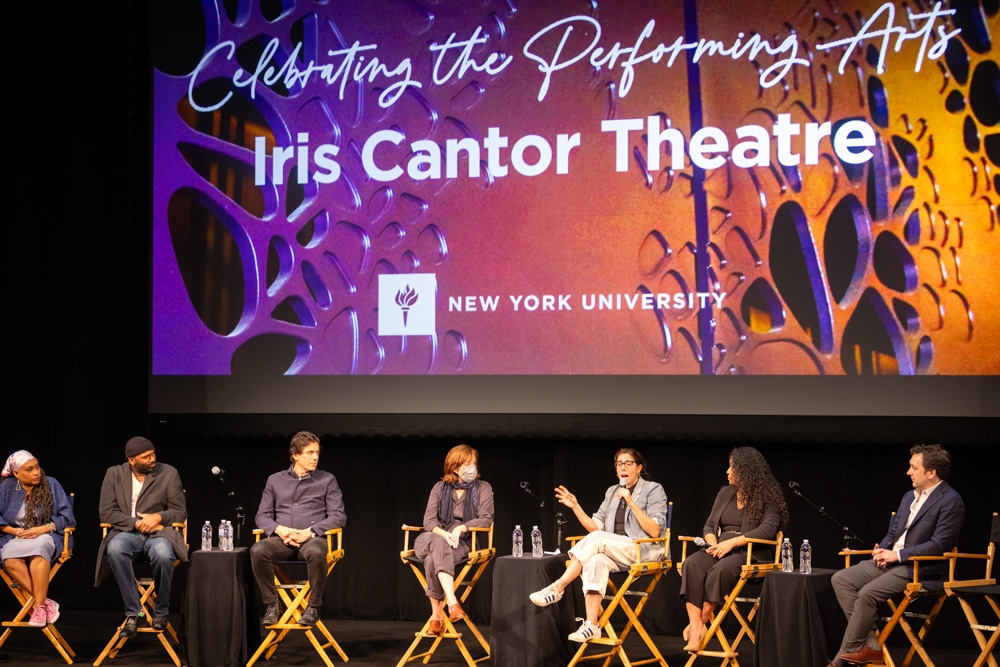 Tisch Drama and Steinhardt alumni brainstorm creative opportunities and future initiatives for the Paulson Center's new Iris Cantor Theater 