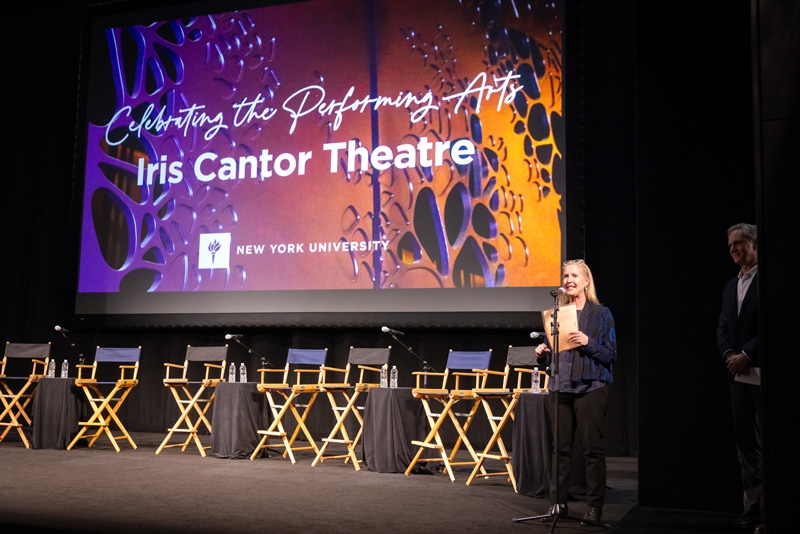 Allyson Green and Jack Knott, Deans of NYU’s Tisch School of the Arts and Steinhardt School of Culture, Education and Human Development, respectively, open "Celebrate the Arts at the Iris Cantor Theater: Embracing the Past and Envisioning the Future."