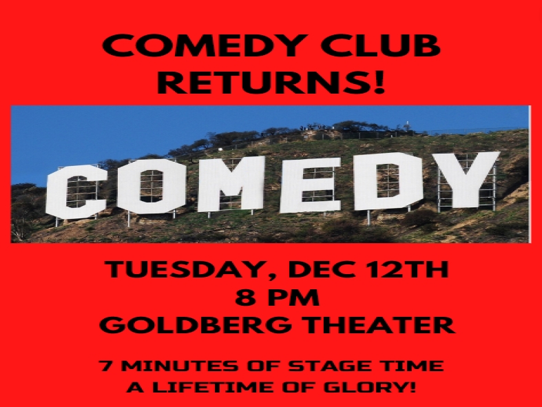 Comedy Club Returns!