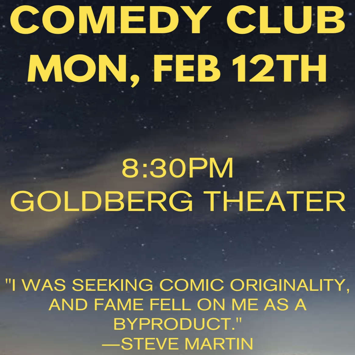 comedy club mon feb 12th