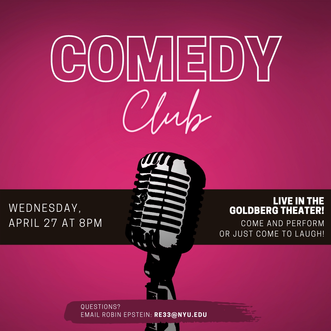 Comedy Club, April 27 at 8PM