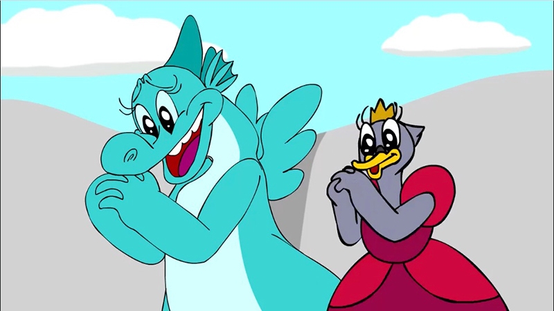 An image of a Duck Princess and Dragon Knight.