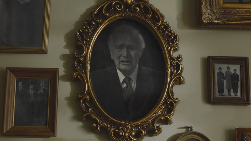 Image of a framed portrait of a older man.