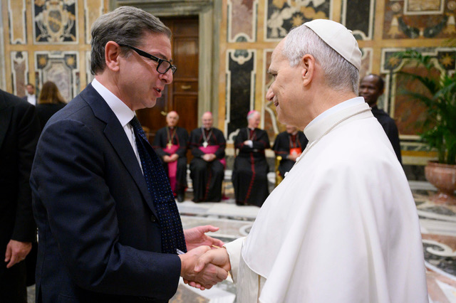 Associate Professor Antonio Monda meets Pope Leo XIV