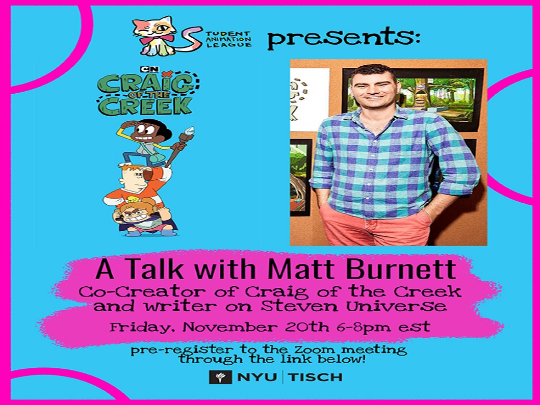 SAL evening with Matt Burnett, co-creator of Cartoon Network 