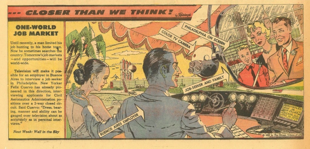 1950s futuristic comic strip by Arthur Radebaugh