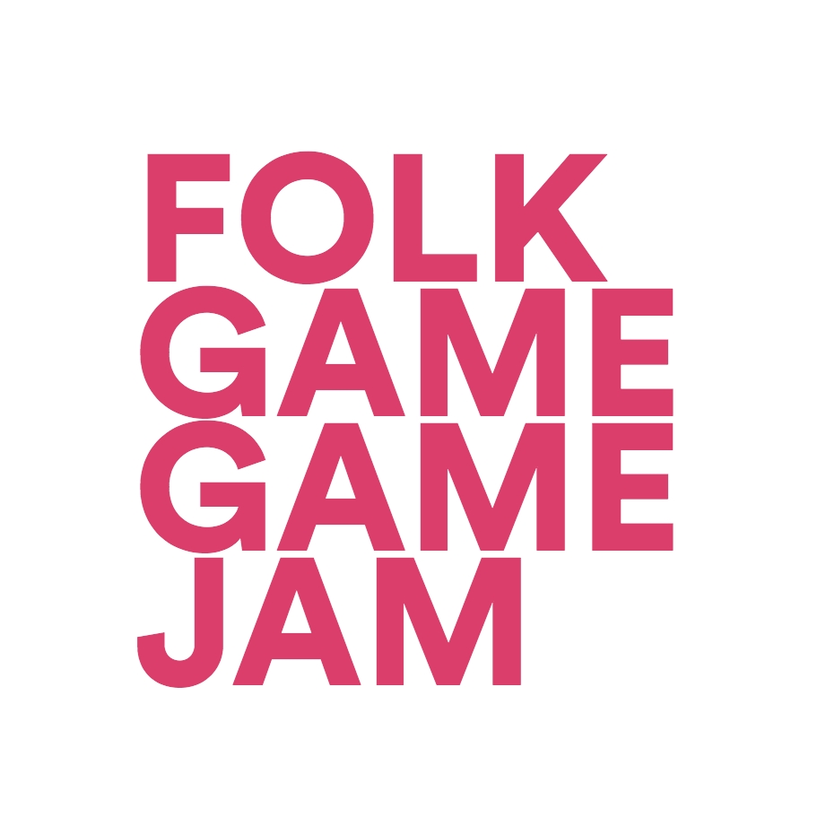 Folk Game Game Jam logo in pink text