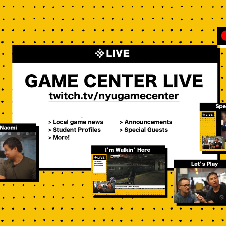 Game Center Live, twitch.tv/nyugamecenter