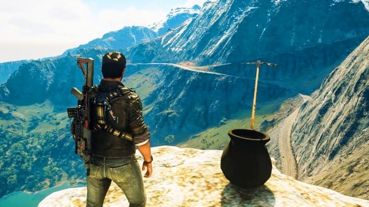 Just Cause 4's Rico Getting Over It Easter Egg