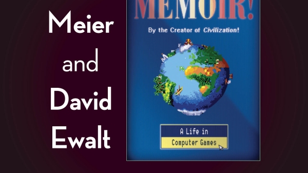 Sid Meier book cover featuring a 3D art world. 
