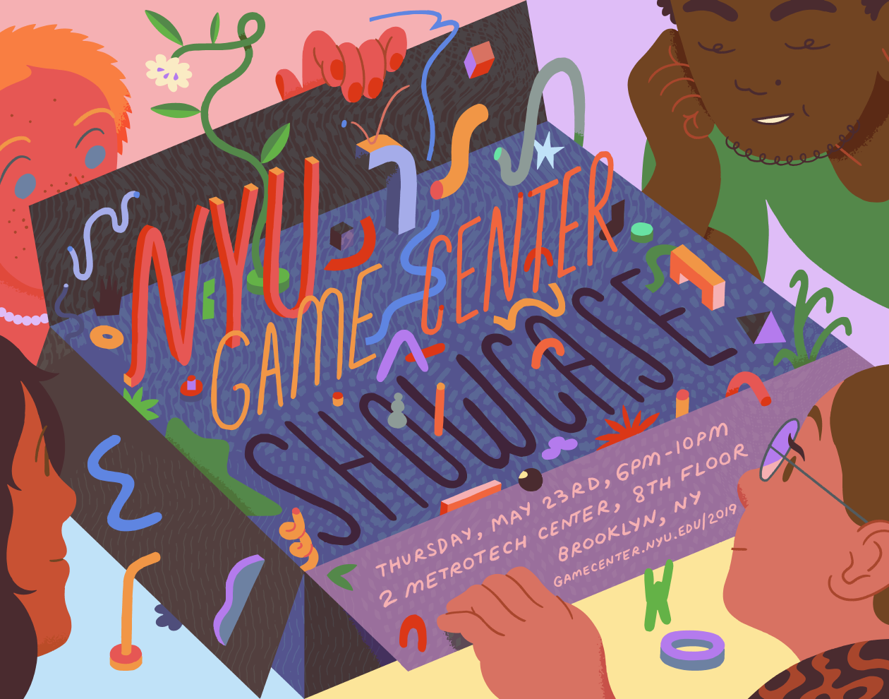 NYU Game Center Showcase Poster featuring garden box