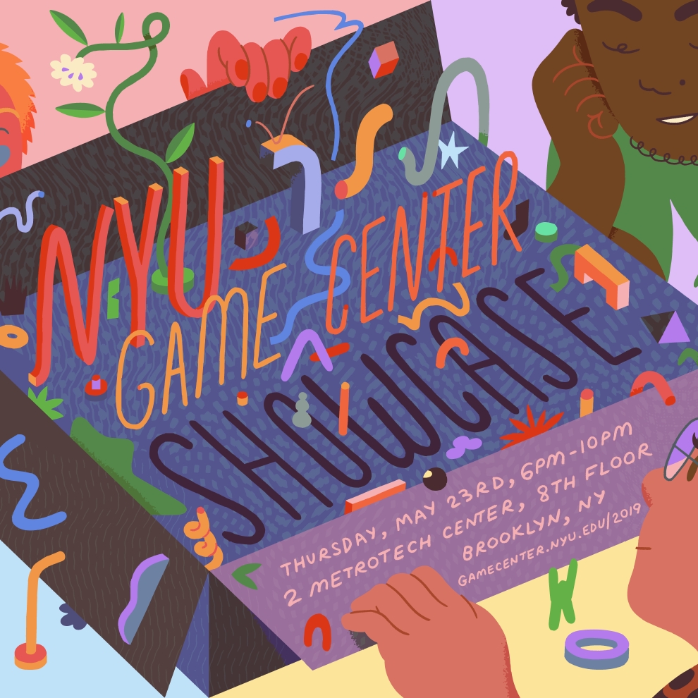 NYU Game Center Showcase Poster featuring garden box