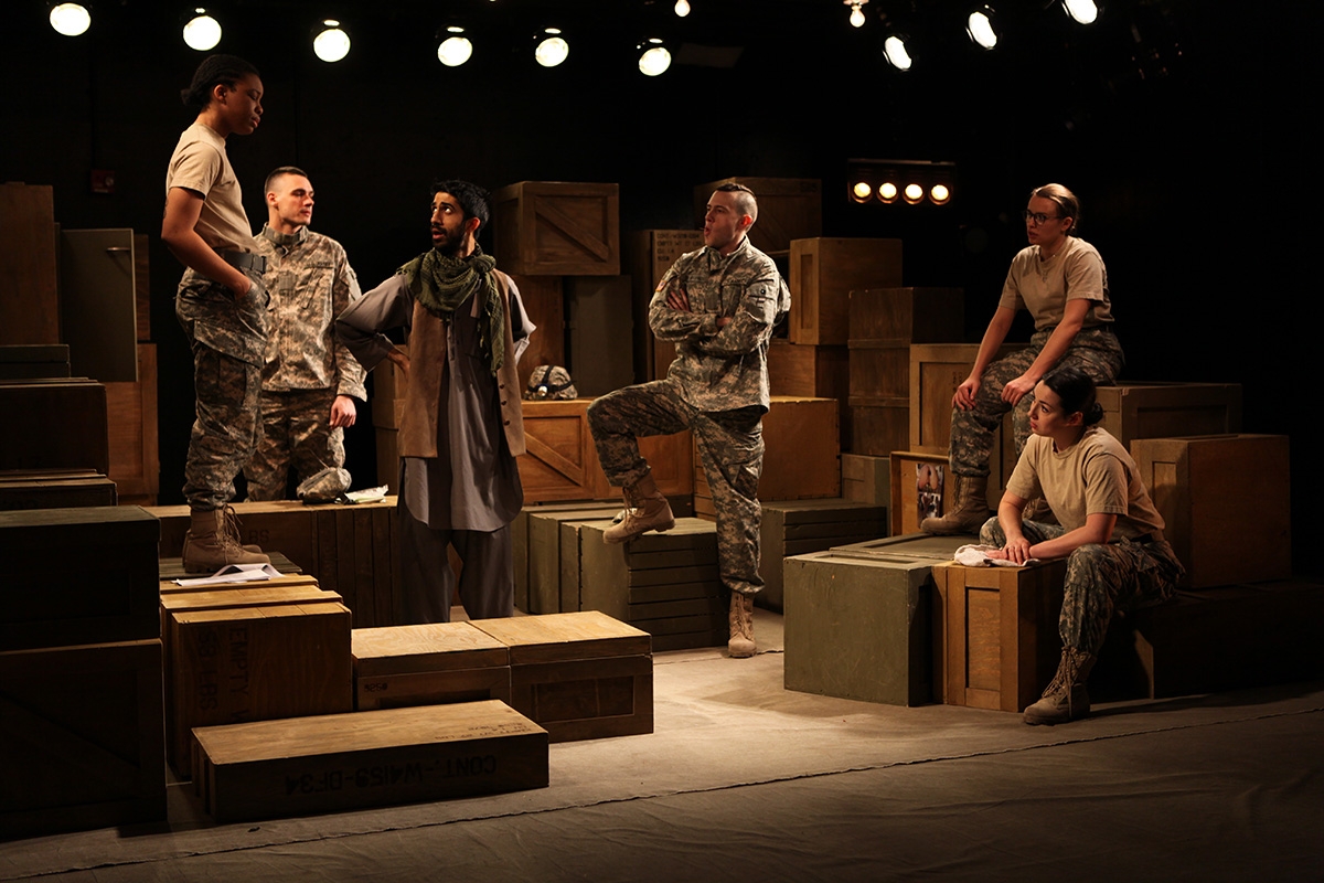 soldiers in a play