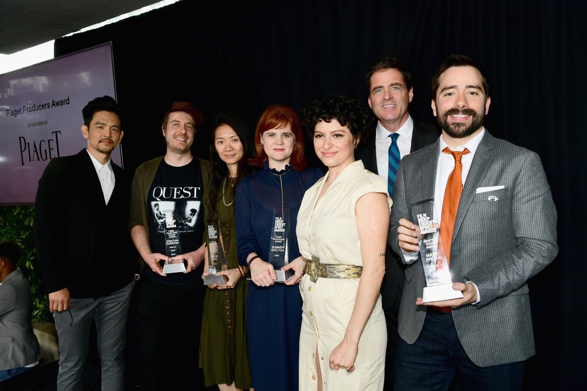 Alumna Chloe Zhao with the other grant winners Courtesy of Film Independent