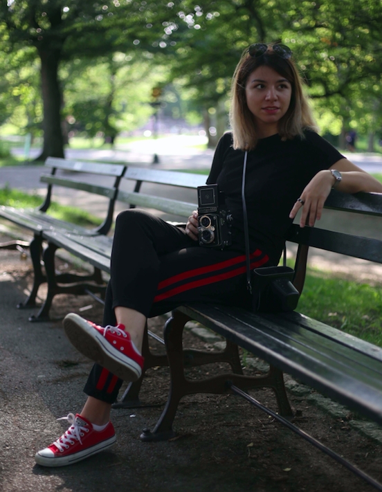 Emilija Gašić sitting on a bench
