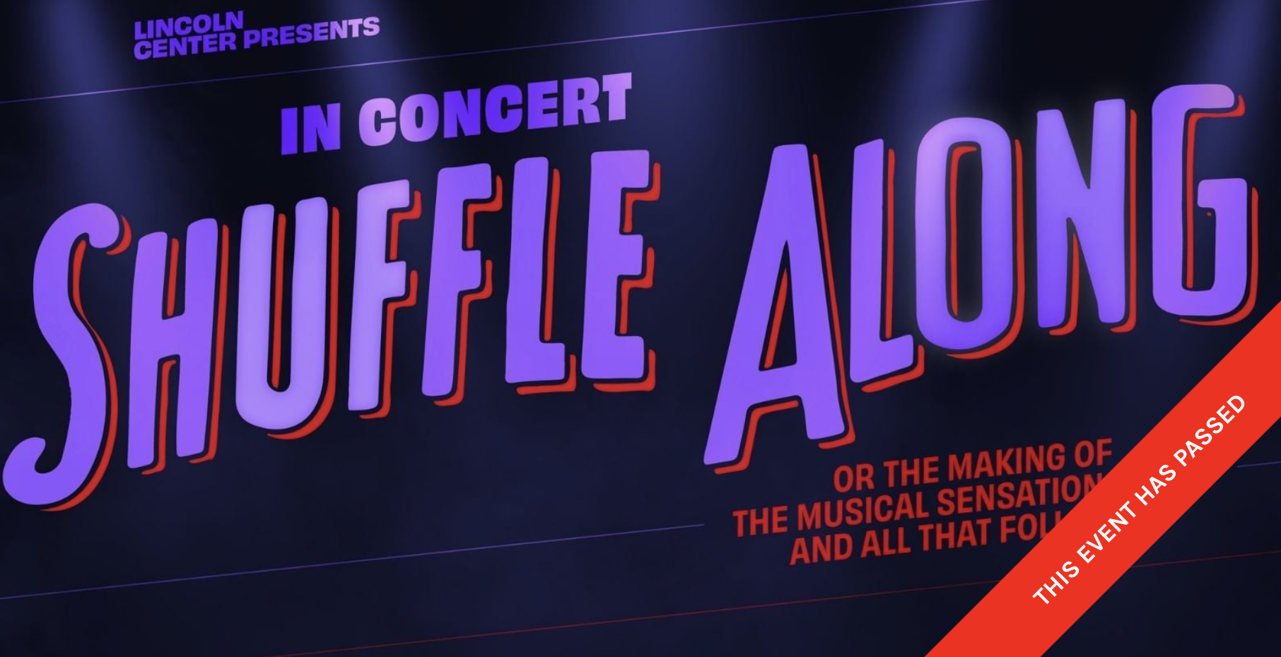 Promo poster for SHUFFLE ALONG