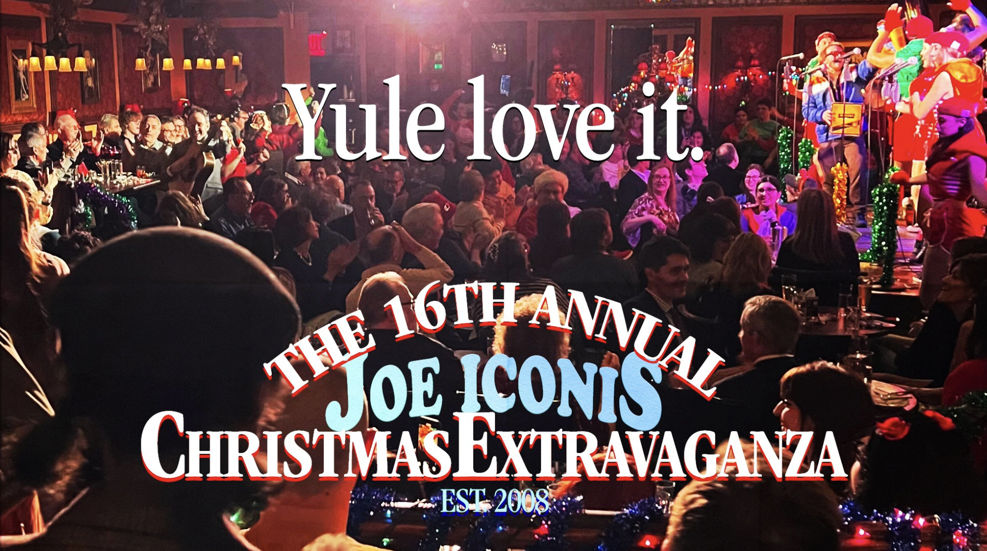 Promo poster for the JOE ICONIS CHRISTMAS EXTRAVAGANZA