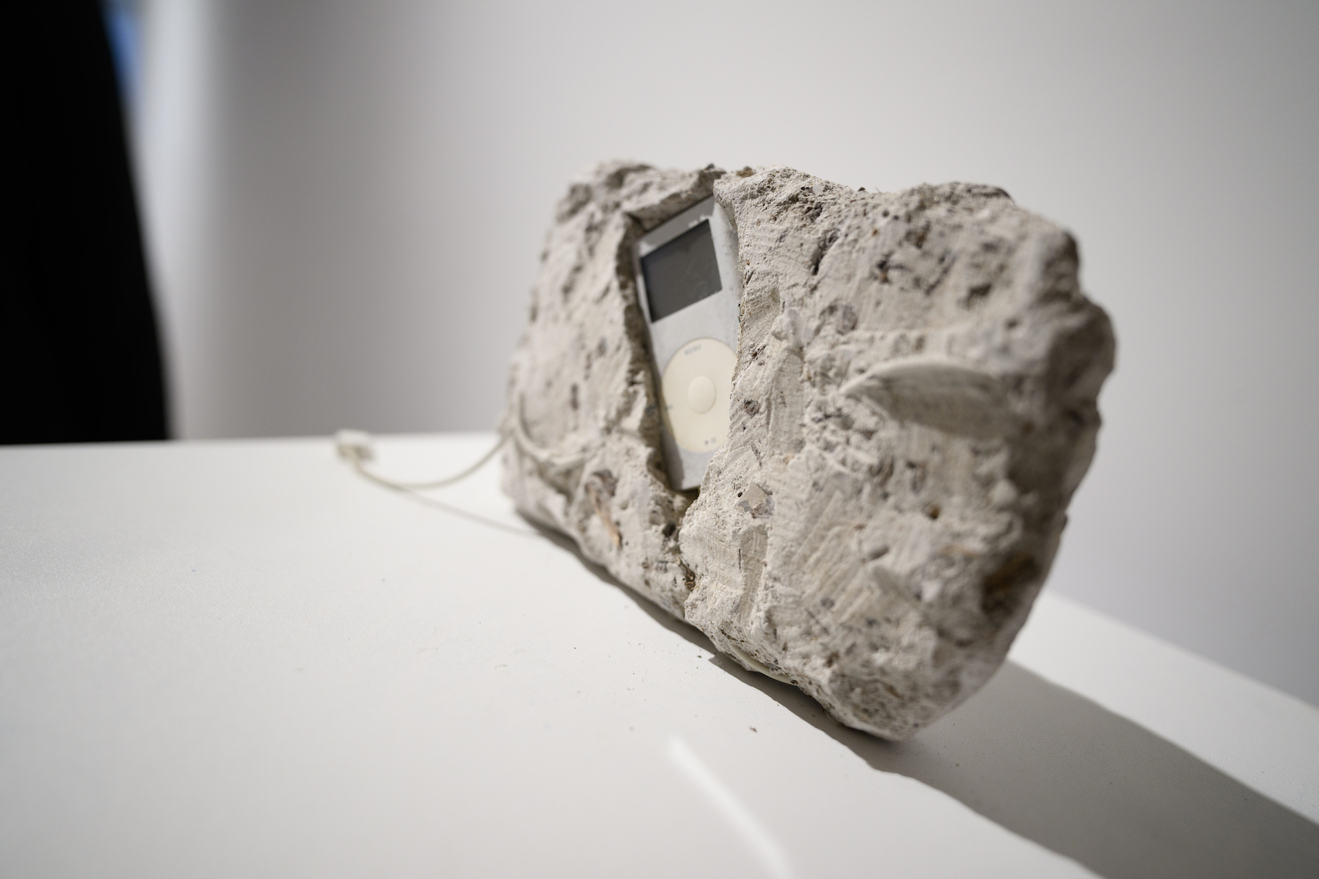IPod covered in concrete