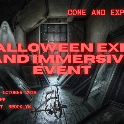 The Interactive Media Arts and Interactive Telecommunications Program in collaboration with the Graduate Musical Theater Writing, and other Tisch Departments will be hosting an in-person, interactive, immersive Halloween Expo event from October 26th to October 29th at 370 Jay Street, Brooklyn, NY, 11201, in Room 233 from 5:00pm to 9:00pm, each day.