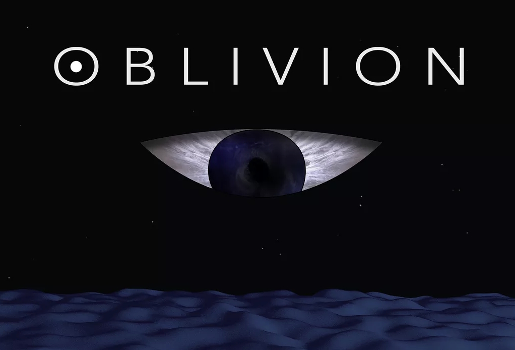 Eye looks down, title reads "Oblivion"