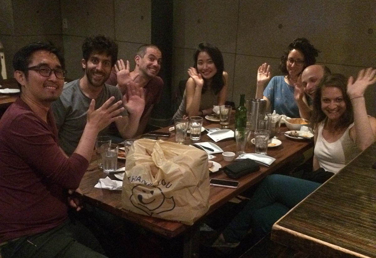 ITP Residents gathered around a table
