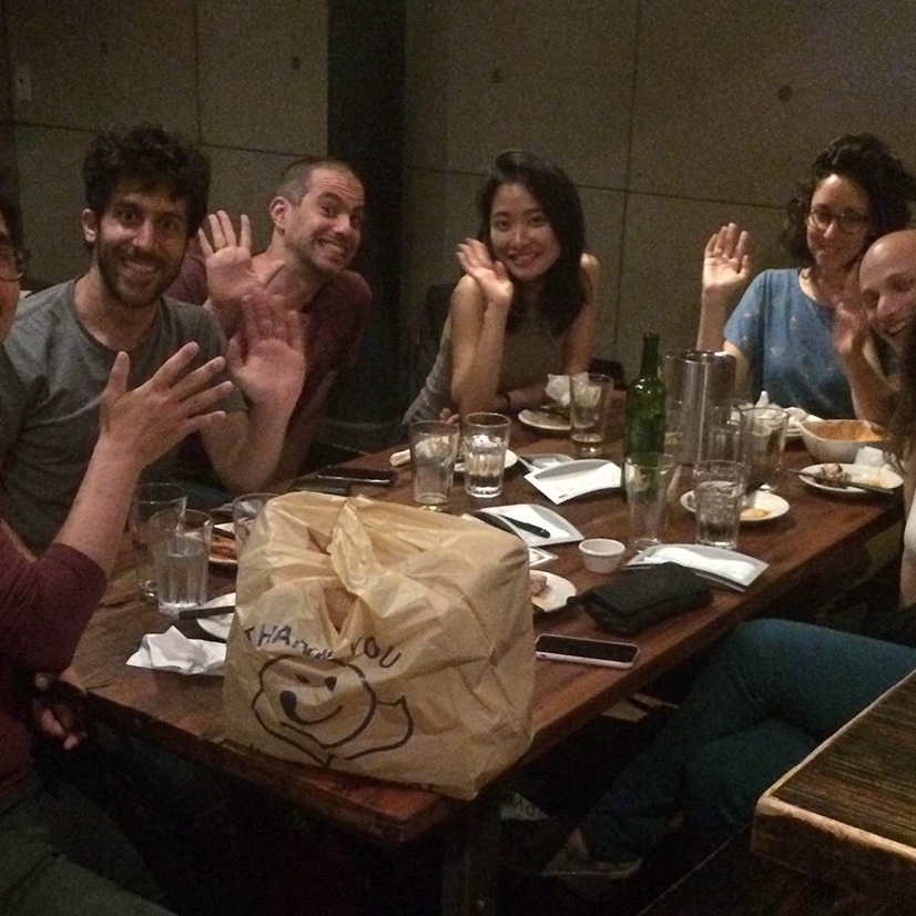 ITP Residents gathered around a table