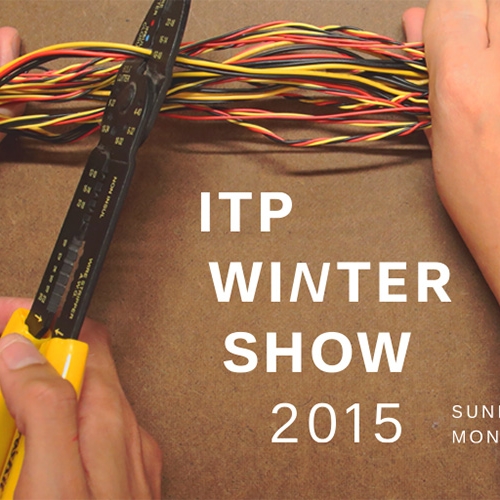 ITP Winter Show Image of two hands cutting wire