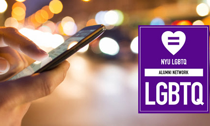 finger on phone, connecting the LGBTQ Community