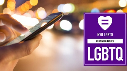finger on phone, connecting the LGBTQ Community