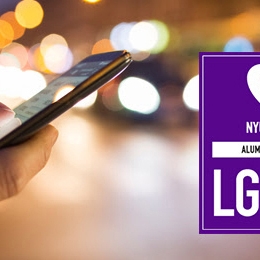 finger on phone, connecting the LGBTQ Community