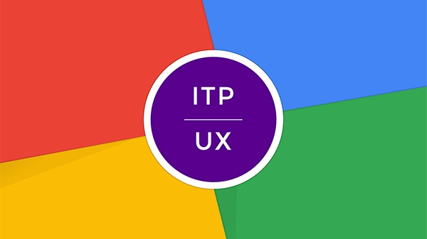 Rainbow logo that reads ITP / UX