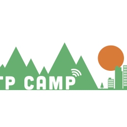 ITP Camp 2016 Logo of cartoon mountains and a sunset