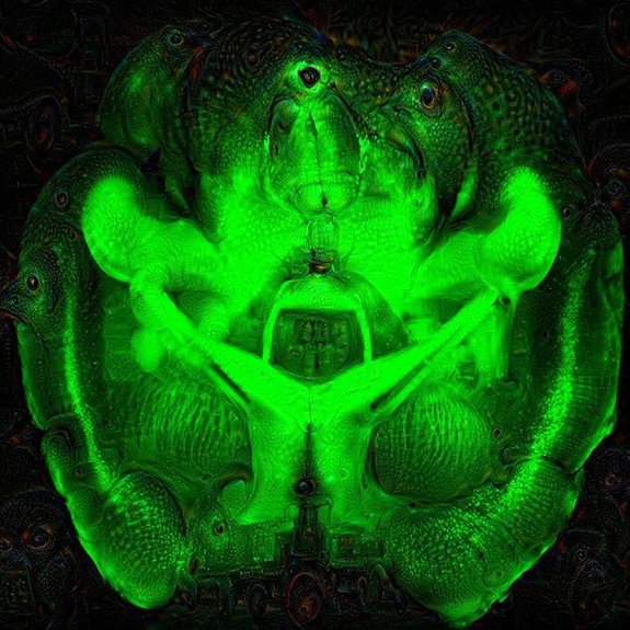 Green visualization of a bug