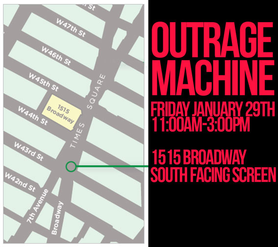 Map of the location for the Outrage Machine