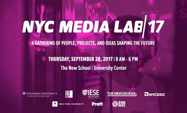 Flyer artwork for NYC media lab 2017