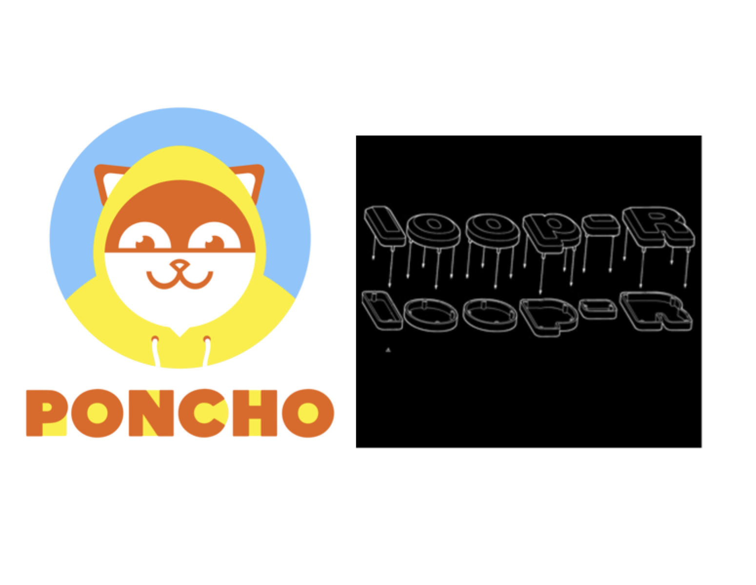 logos for Poncho and Looper