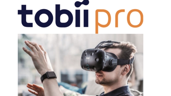 Man using Tobii Pro VR headset