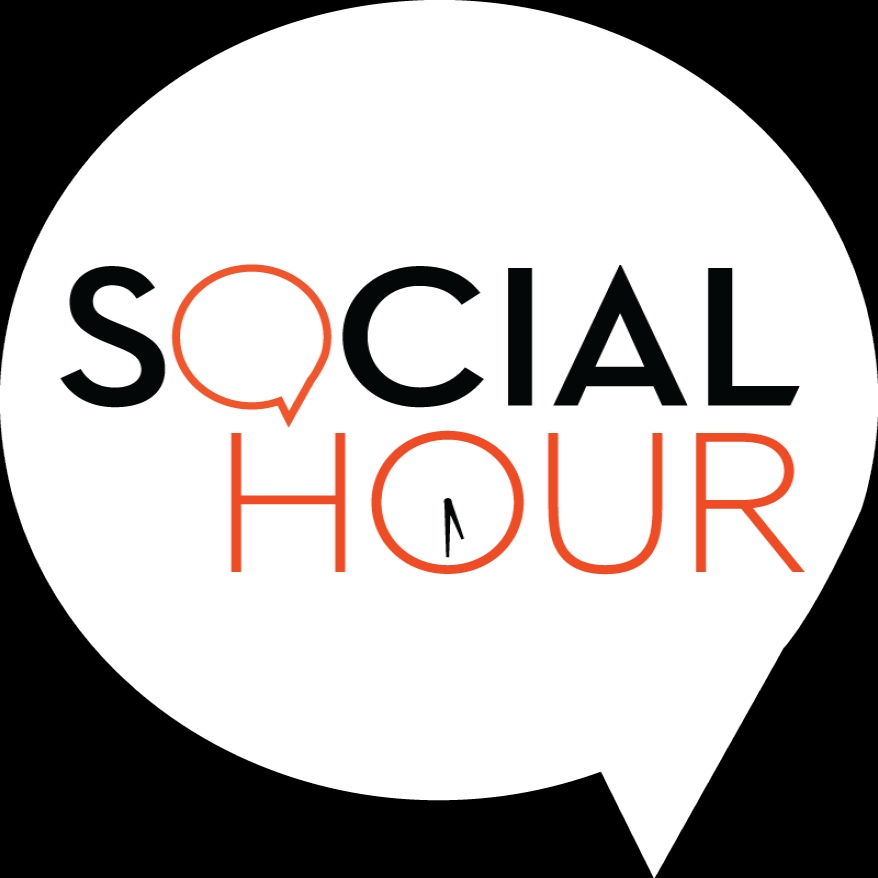 Image of words that say social hour.