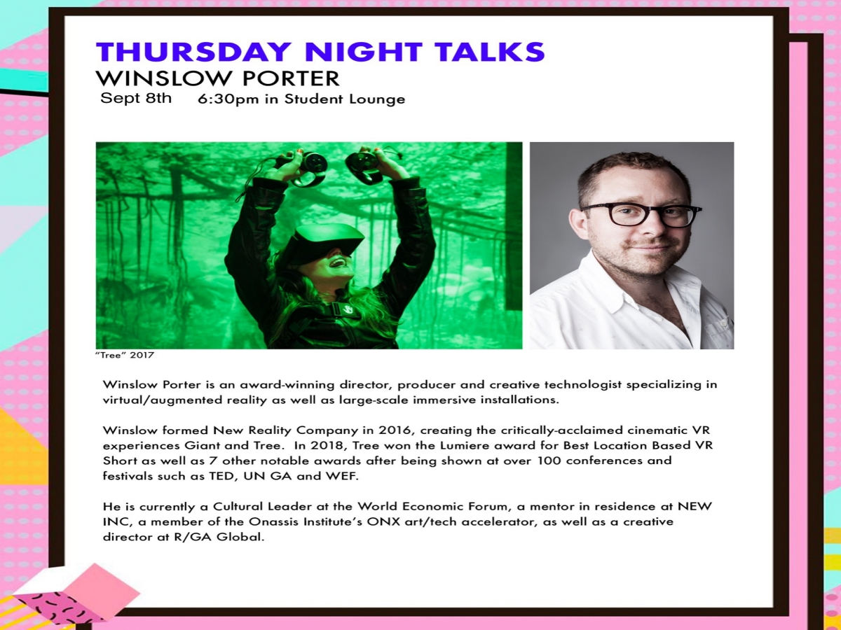 ITP/IMA Thursday Night Talks: Winslow Porter