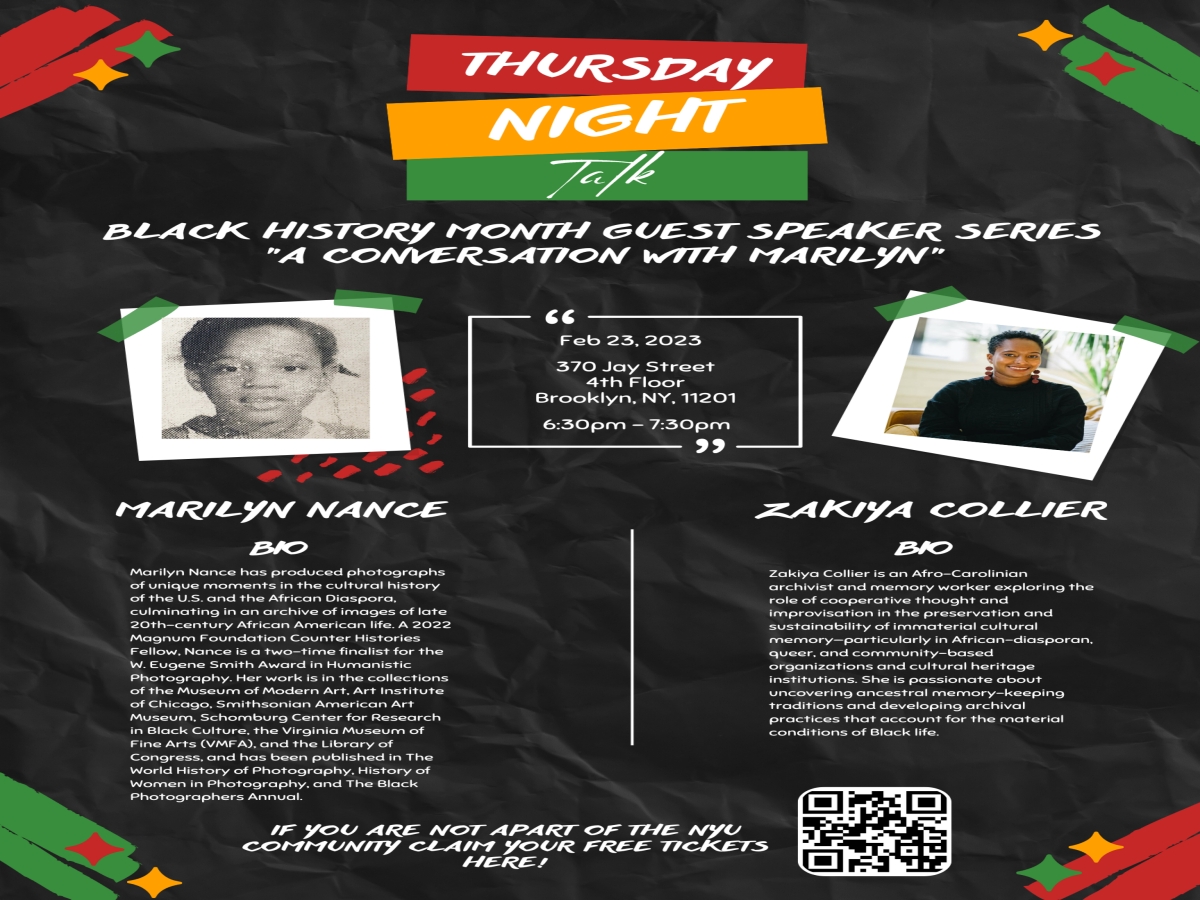 ITP/IMA Thursday Night Talk: Black History Month Guest Speaker Series 